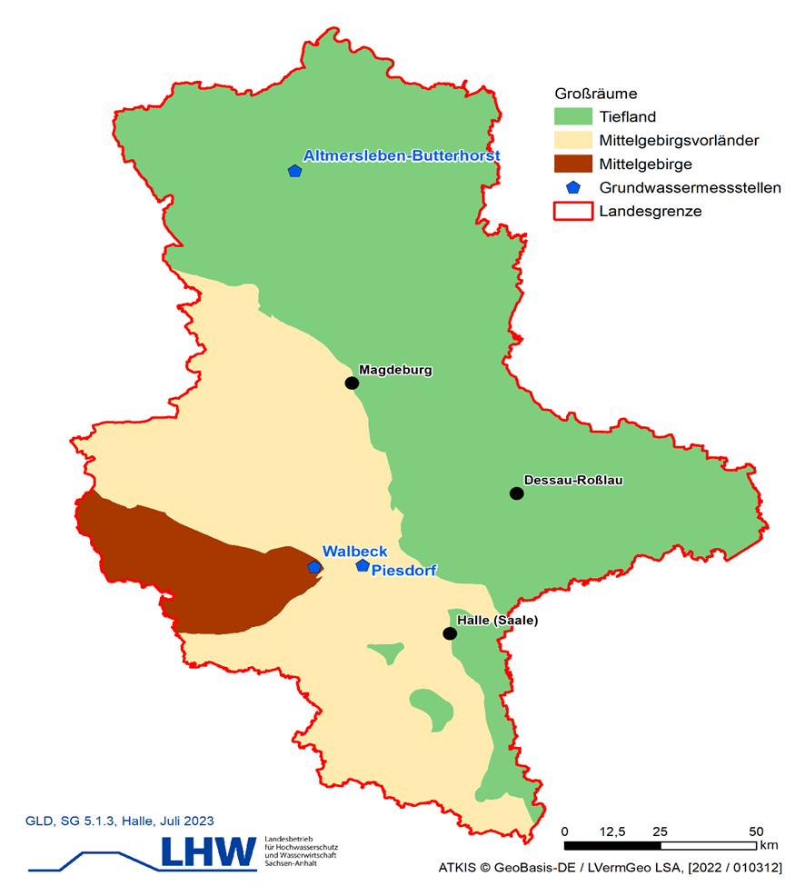 Karte mit Messpunkten