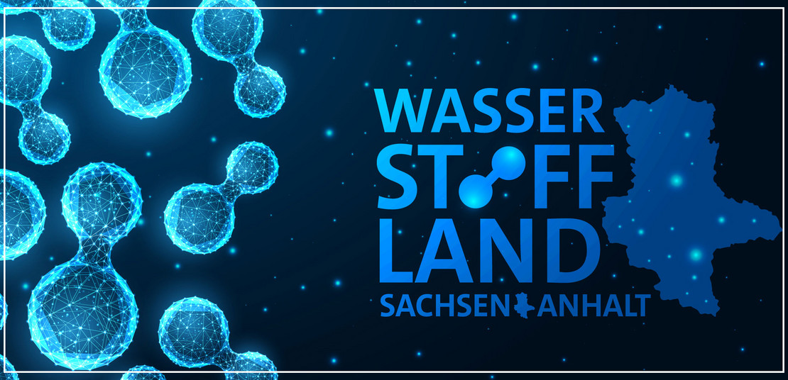 Logo der Initiative 'Wasserstoffland Sachsen-Anhalt'