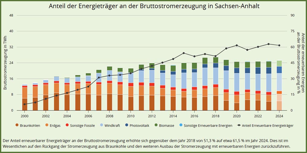 Klimamonitoring Diagramm Energiemix